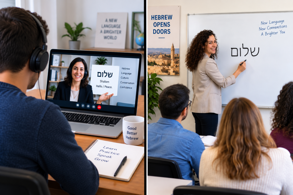 לימוד שפות אונליין - שיעור אחד על אחד
